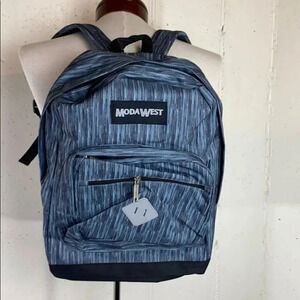 Mods West blue/black light‎ weight 17” backpack